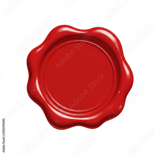 red wax seal, empty red wax seal