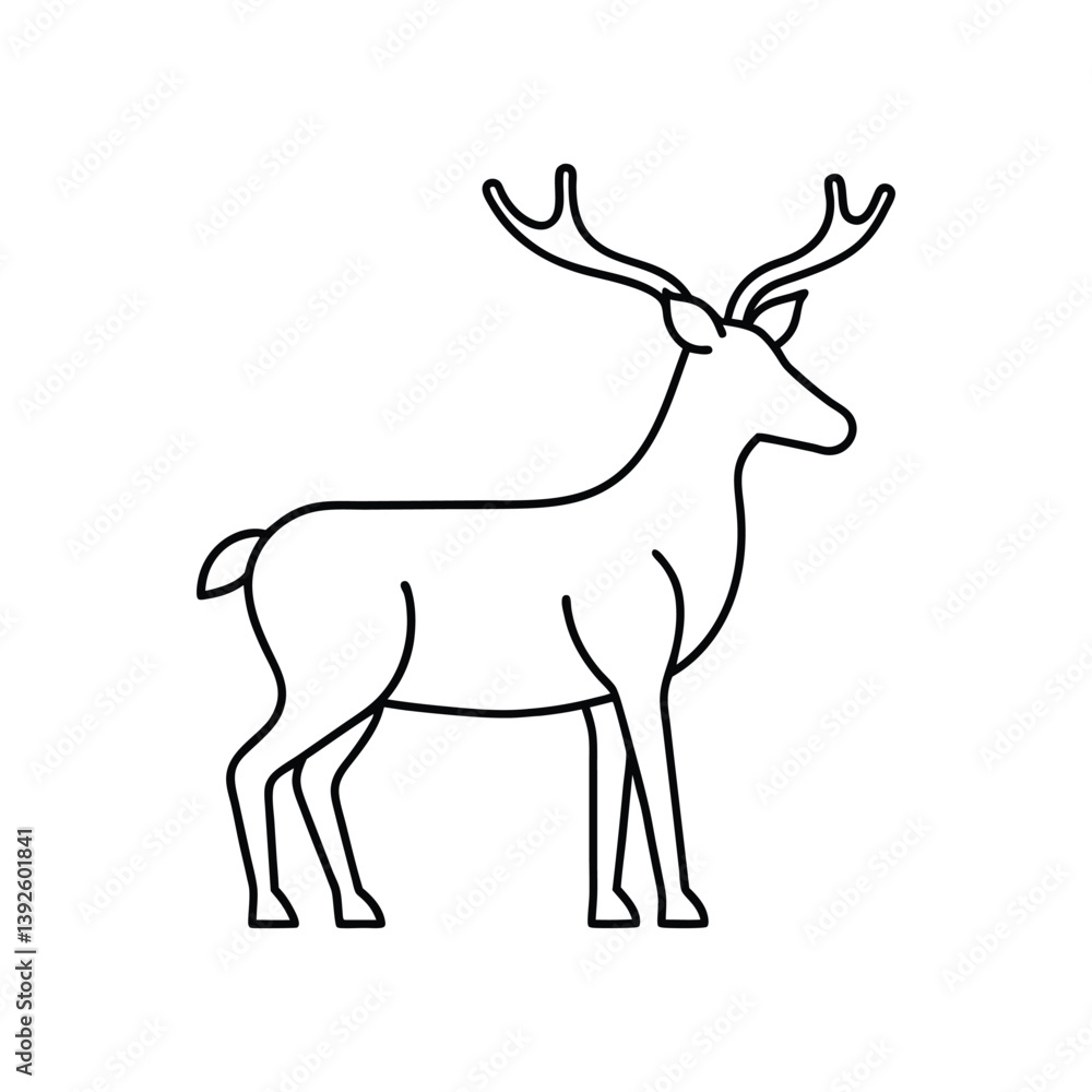 Obraz premium deer silhouette vector