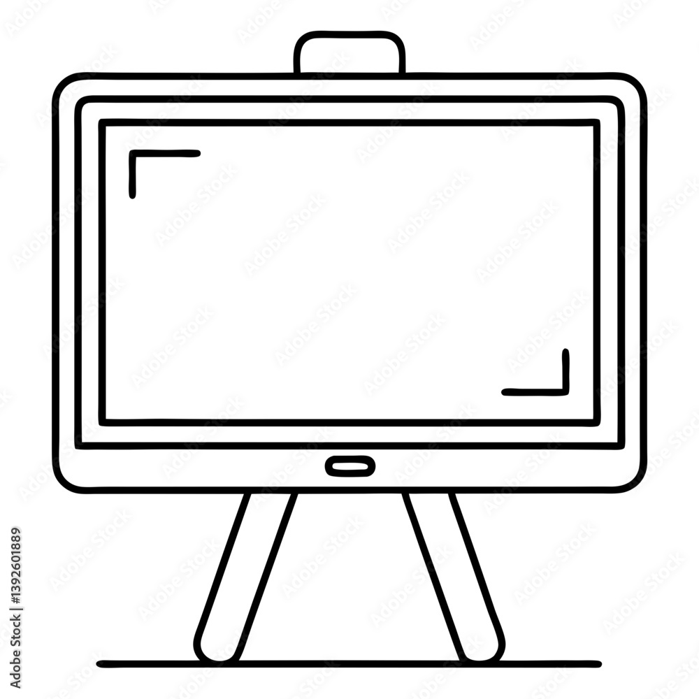 Interactive Display Board Coloring Book Page Line Art Drawing Interactive Display Board Coloring Book Page Line Art Drawing