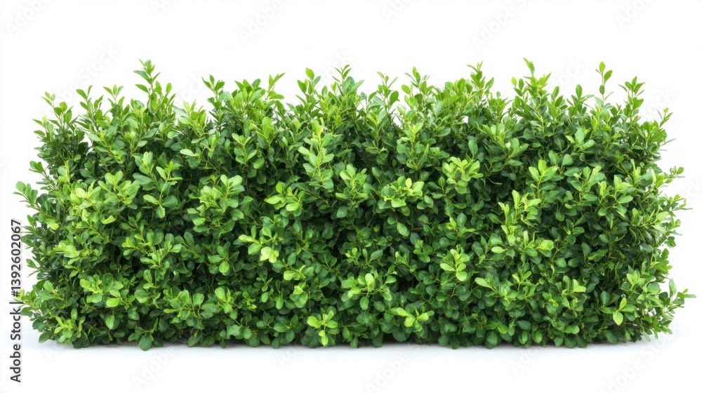 Obraz premium A row of bushes with green leaves