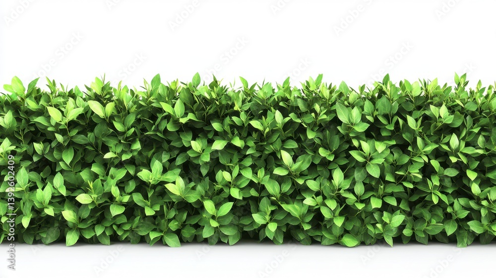 A row of green bushes with no leaves A row of green bushes with no leaves