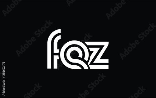 FEZ Creative Unique Modern Letter Logo Design. Stylized logo featuring a unique letter design, presenting abstract minimalist aesthetics and modern appeal.