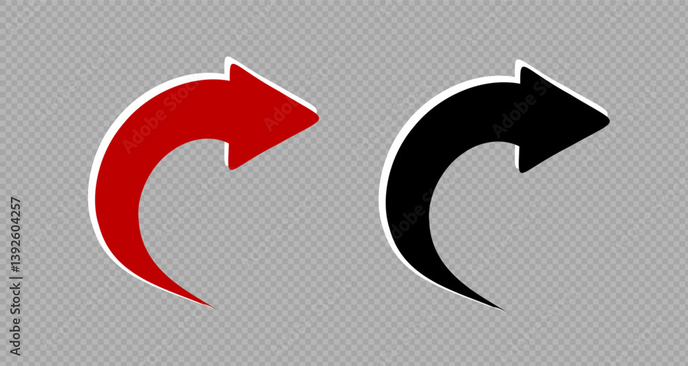 Black arrows. Curved arrows. A sign with arrows. Right curved arrow. Black and red arrows. 3 D models. Vector arrows. PNG Black arrows. Curved arrows. A sign with arrows. Right curved arrow. Black and red arrows. 3 D models. Vector arrows. PNG