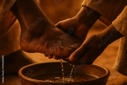 A moment of sacred service: washing another’s feet in devotion