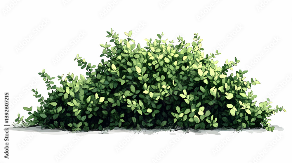 Obraz premium shrubs drawing illustration