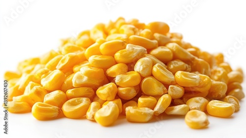  isolated organic fresh corn or maize on a white background.
