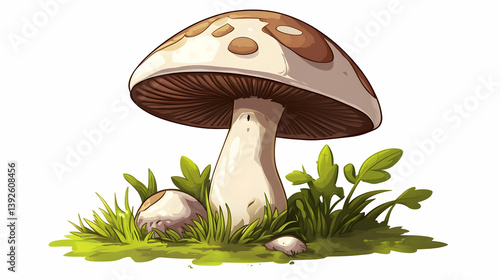 cartoon mushroom drawing illustration