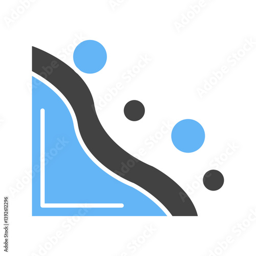 Snowslide icon vector image. Suitable for mobile apps, web apps and print media.