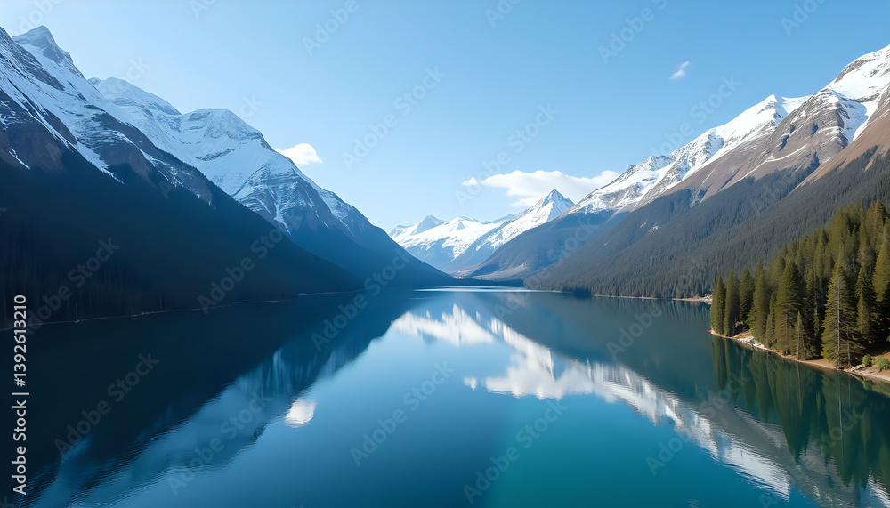 Serene Mountain Lake Scenery Serene Mountain Lake Scenery