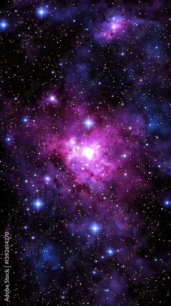 Fototapeta premium Enigmatic galactic nebula capturing the imagination with its colorful gas clouds and stars in space