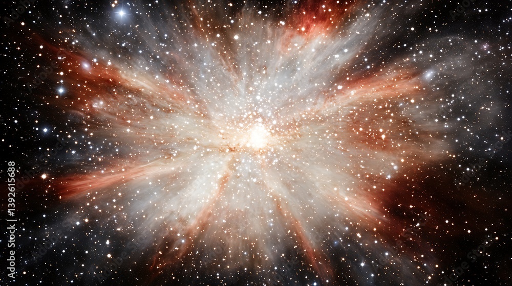 Fototapeta premium Beautiful star cluster in the night sky displaying a mesmerizing array of bright celestial bodies