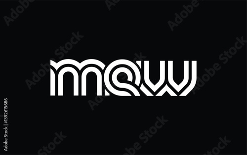 MEW Creative Unique Modern Letter Logo Design. Stylized logo featuring a unique letter design, presenting abstract minimalist aesthetics and modern appeal.