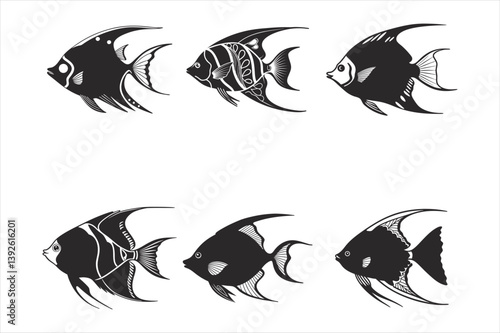 Vector tropical fish icon