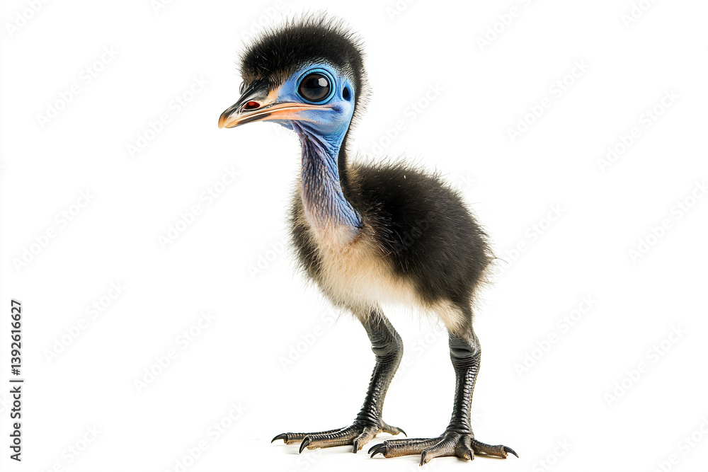 Obraz premium a bird with a blue head and a black beak