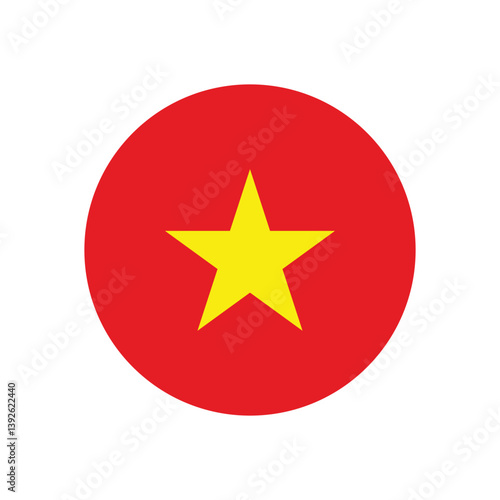 vietnam flag button