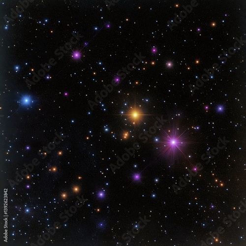 Wallpaper Mural Stunning cluster of stars illuminating the night sky with sparkling celestial bodies shining bright Torontodigital.ca