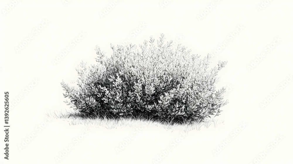 Fototapeta premium drawing bushes illustration
