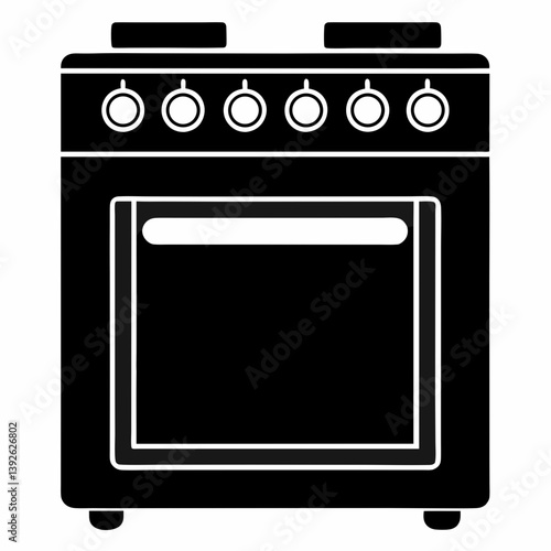 gas stove isolated on white background