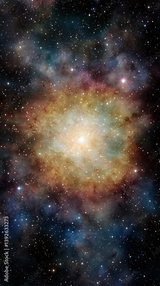 Fototapeta premium Ethereal nebula with shimmering stars in the background creating a mystical celestial scene