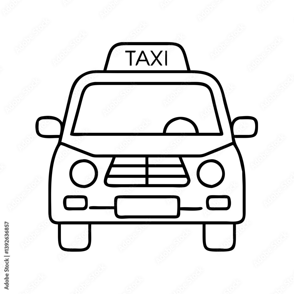 Obraz premium taxi icon, taxi vector illustration-simple illustration of taxi, perfect for taxi logos and icons
