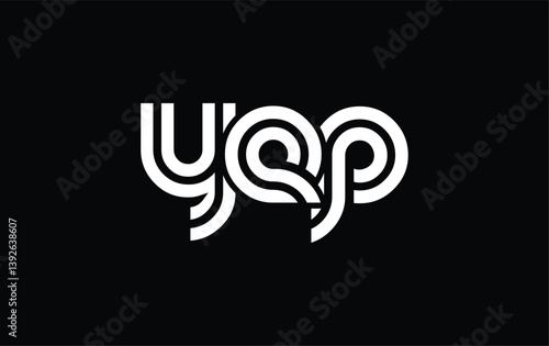 YEP Creative Unique Modern Letter Logo Design. Stylized logo featuring a unique letter design, presenting abstract minimalist aesthetics and modern appeal.