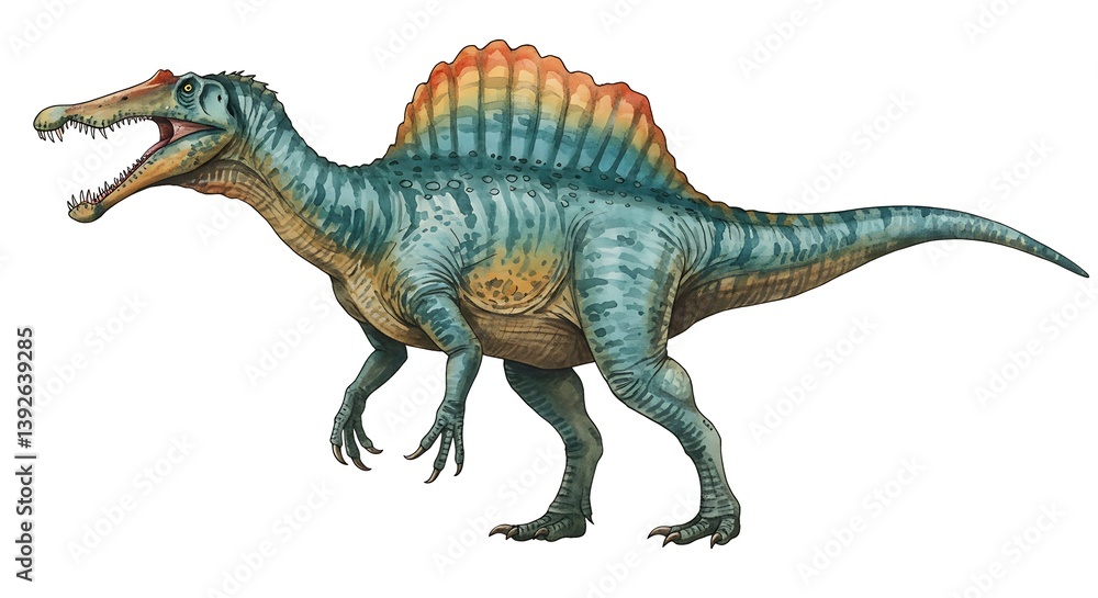 Obraz premium Spinosaurus: Azure Majesty AI Generated