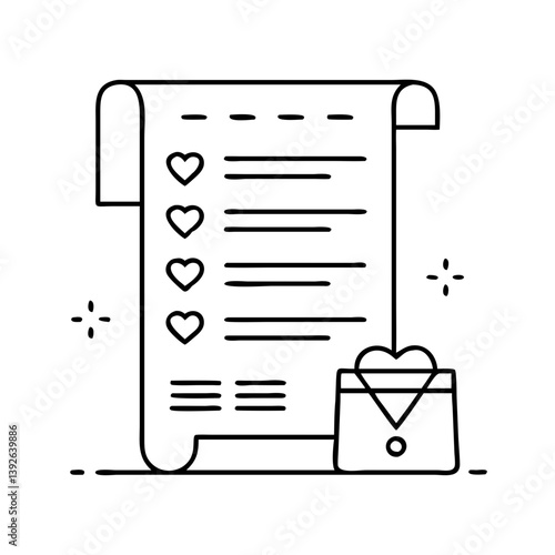 wishlist icon, wishlist vector illustration-simple illustration of wishlist, perfect for wishlist logos and icons