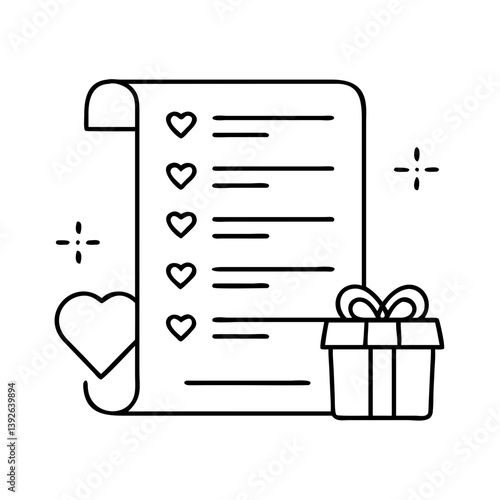 wishlist icon, wishlist vector illustration-simple illustration of wishlist, perfect for wishlist logos and icons