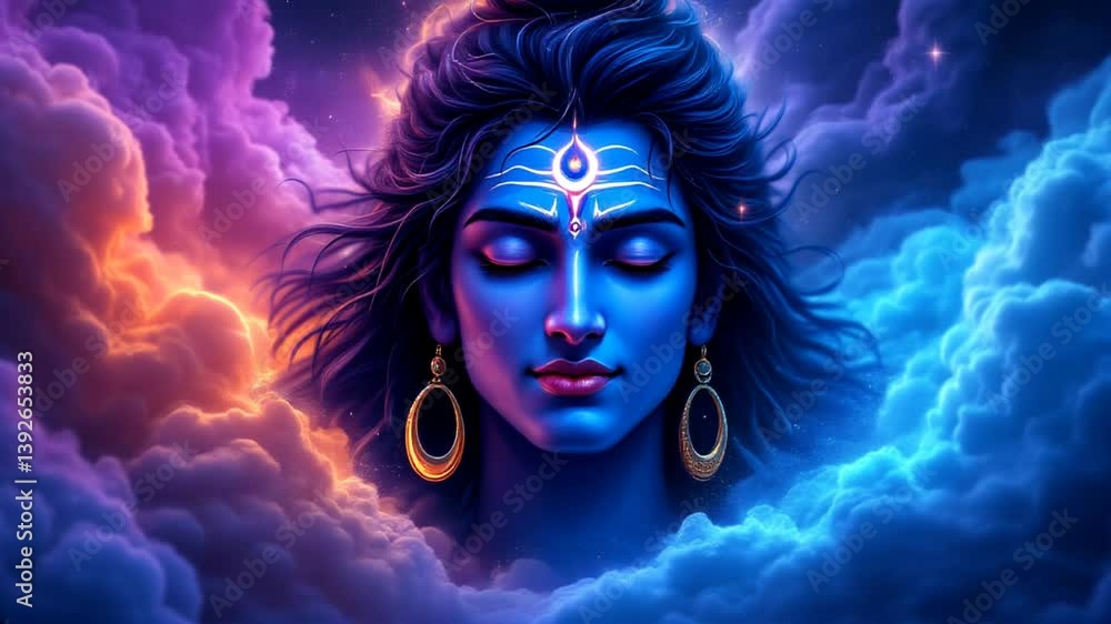 A mesmerizing digital artwork of Lord Shiva A mesmerizing digital artwork of Lord Shiva