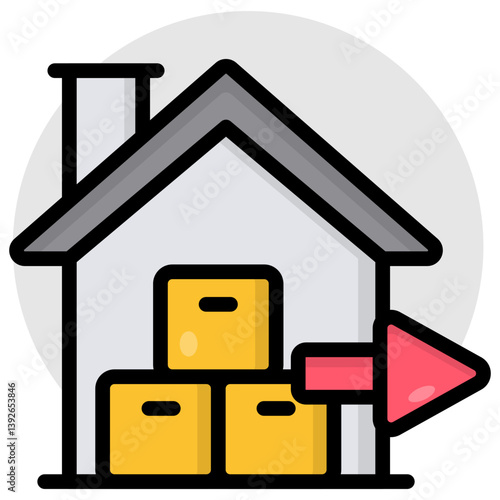 Modern design icon of warehouse