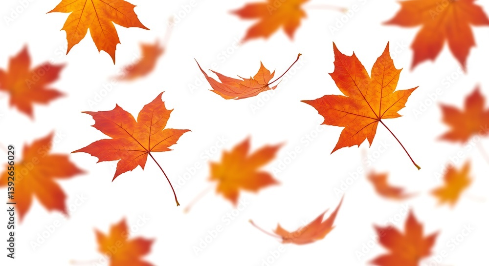 Autumn's Gentle Descent: A Digital Dance of Falling Leaves AI Generated Autumn's Gentle Descent: A Digital Dance of Falling Leaves AI Generated