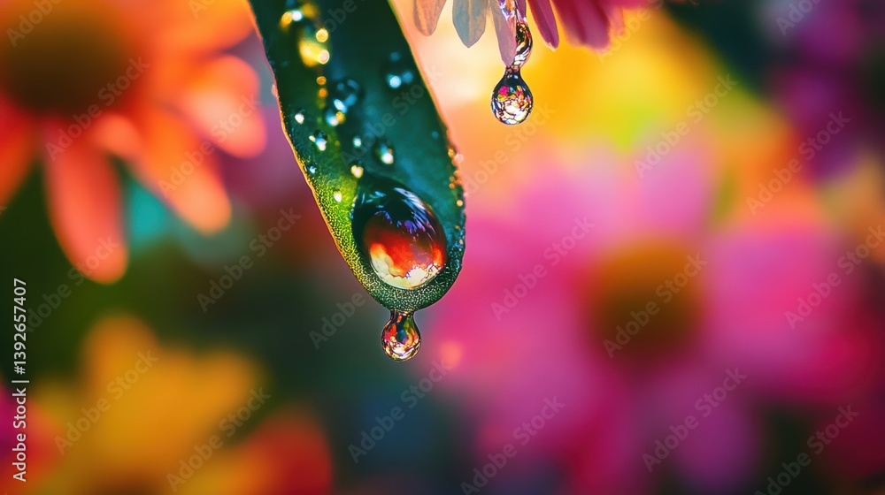 Fototapeta premium Beautiful flowers in seasonal rain in Spring