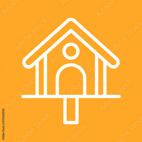 Bird Home icon vector image. Suitable for mobile apps, web apps and print media.
