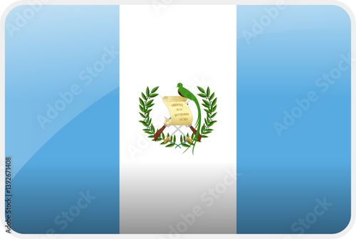 Guatemala flag, official colors and proportion correctly. National Guatemala icon flag. Vector illustration.