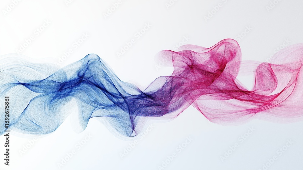 Abstract holographic swirl of colorful flowing lines and iridescent brushstroke texture on a soft minimal background Abstract holographic swirl of colorful flowing lines and iridescent brushstroke texture on a soft minimal background