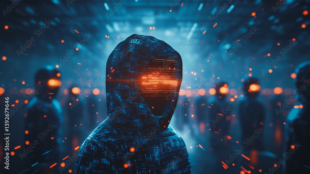 Hacker are planning to hack and attack networks and cyber security systems.abstract innovative cyber security network, using interconnected nodes to represent business partnerships on the Smart ciyt