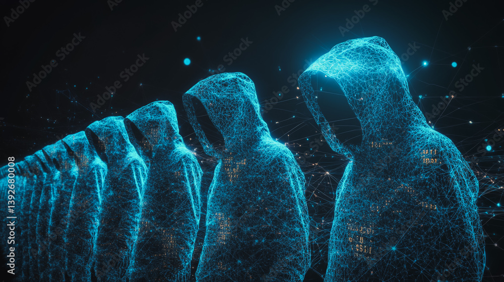 Hacker are planning to hack and attack networks and cyber security systems.abstract innovative cyber security network, using interconnected nodes to represent business partnerships on the Smart ciyt