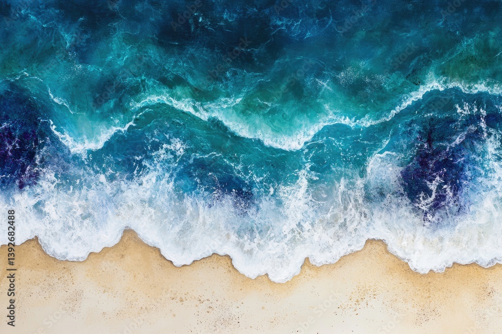 Ocean waves crashing on a sandy beach (1) Ocean waves crashing on a sandy beach (1)