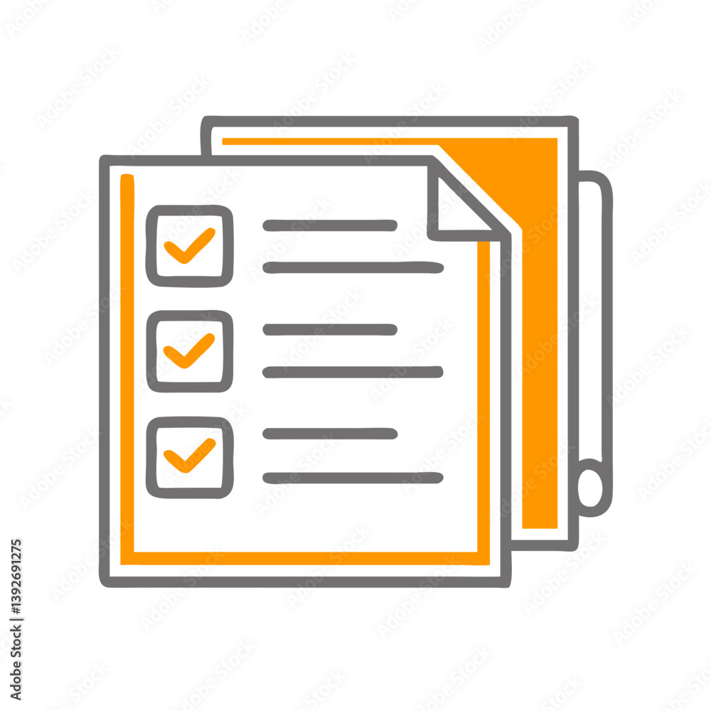 Checklist with Checked Items and Documents Checklist with Checked Items and Documents