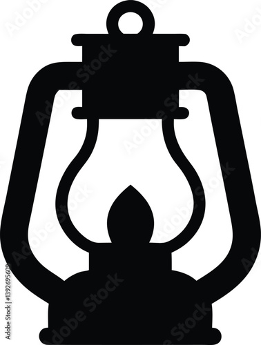 vintage camping lantern silhouette vector,vintage kerosene lamp clip art