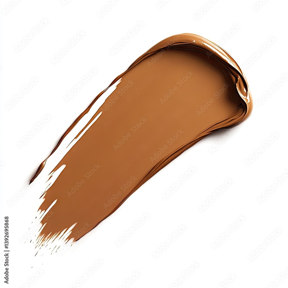 Medium-toned liquid foundation smear