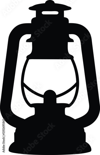 vintage camping lantern silhouette vector,vintage kerosene lamp clip art