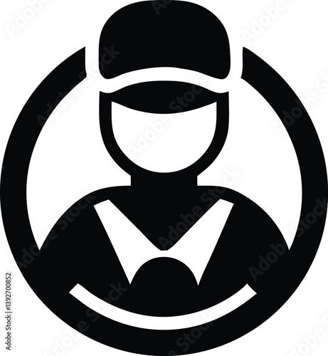 Automotive Driver Emblem – Modern Logo vector illustration
