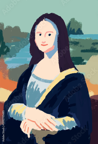 モナリザの絵ベクター