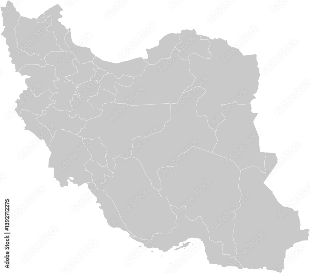 Iran administrative vector map with level 1 region boundaries – PPT-compatible & fully editable by region Iran administrative vector map with level 1 region boundaries – PPT-compatible & fully editable by region