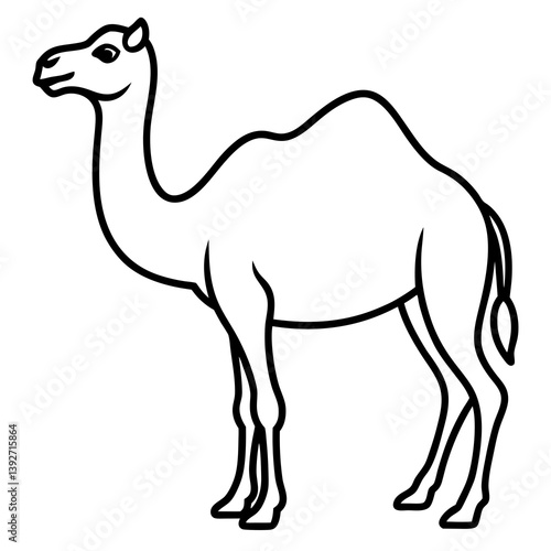 Sleek Camel Single-Stroke Vector Illustration