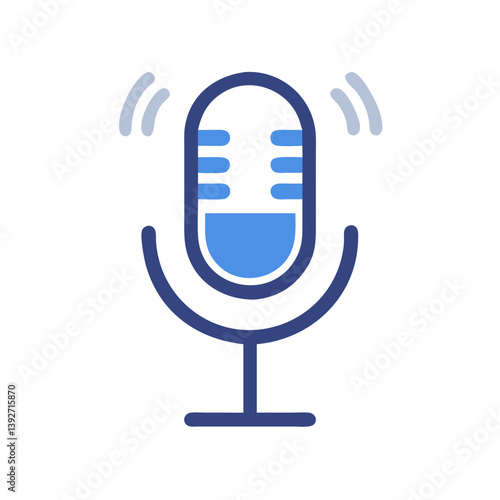 Microphone Voice Command Audio Icon Design