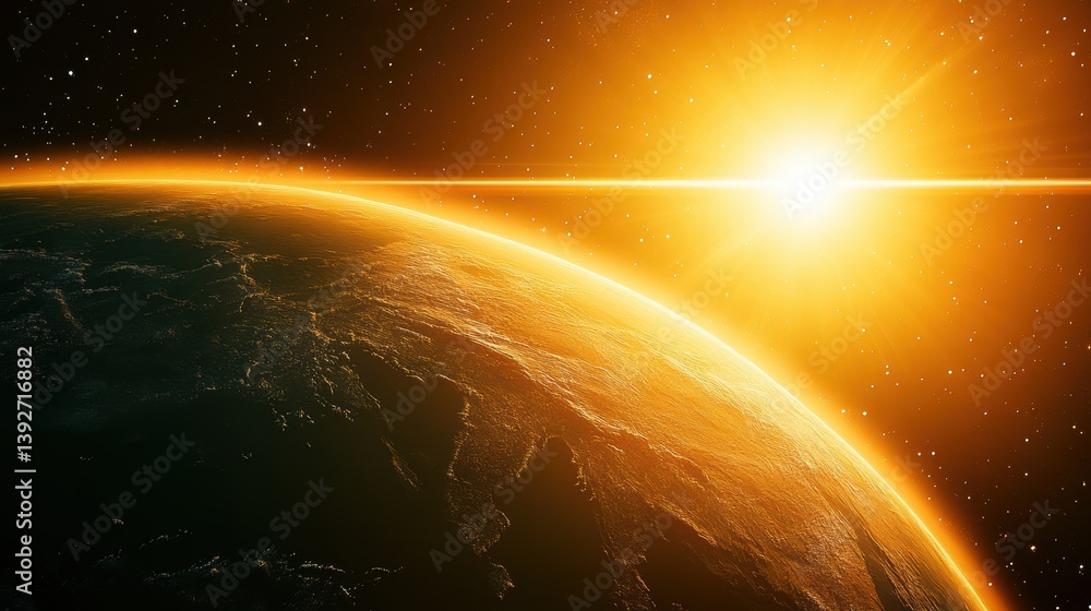 Obraz premium Planet earth viewed from outer space.