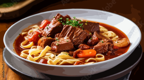 Beef stew with noodle