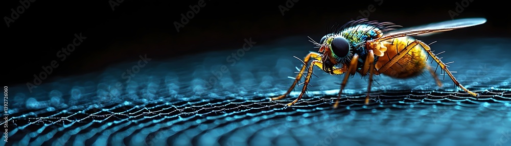 A fly trapped in a spider s web struggling to escape A fly trapped in a spider s web struggling to escape